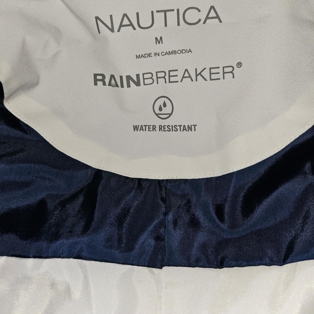 Nautica White and Navy Rainbreaker - Picture 4 of 5